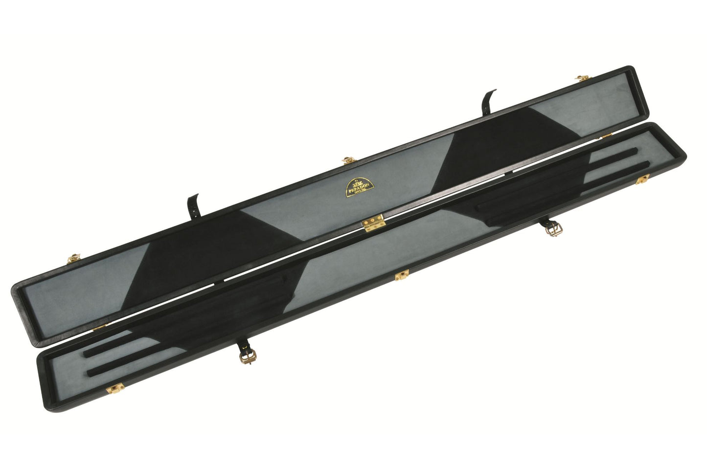 Plain Black - Genuine Leather Case for 3/4 Jointed Cue & Extension