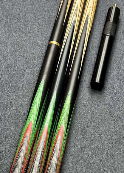 Omin 3/4 Cue & Case Set “Green & Red Splices