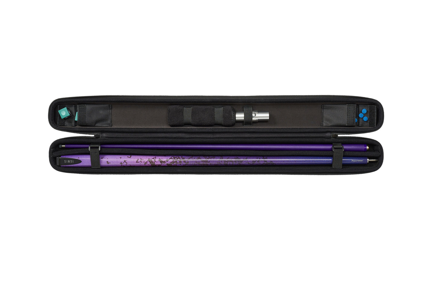 Power Glide Svartur Two Piece Cue Case - Black