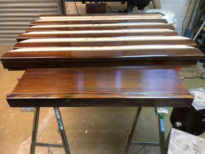 Antique Mahogany Turned Leg 8ft x 4ft Snooker Table