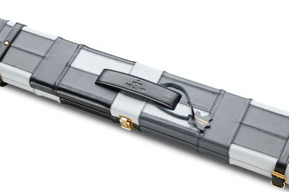 Black & Grey Block - Genuine Leather Case for 3/4 Jointed Cue & Extension