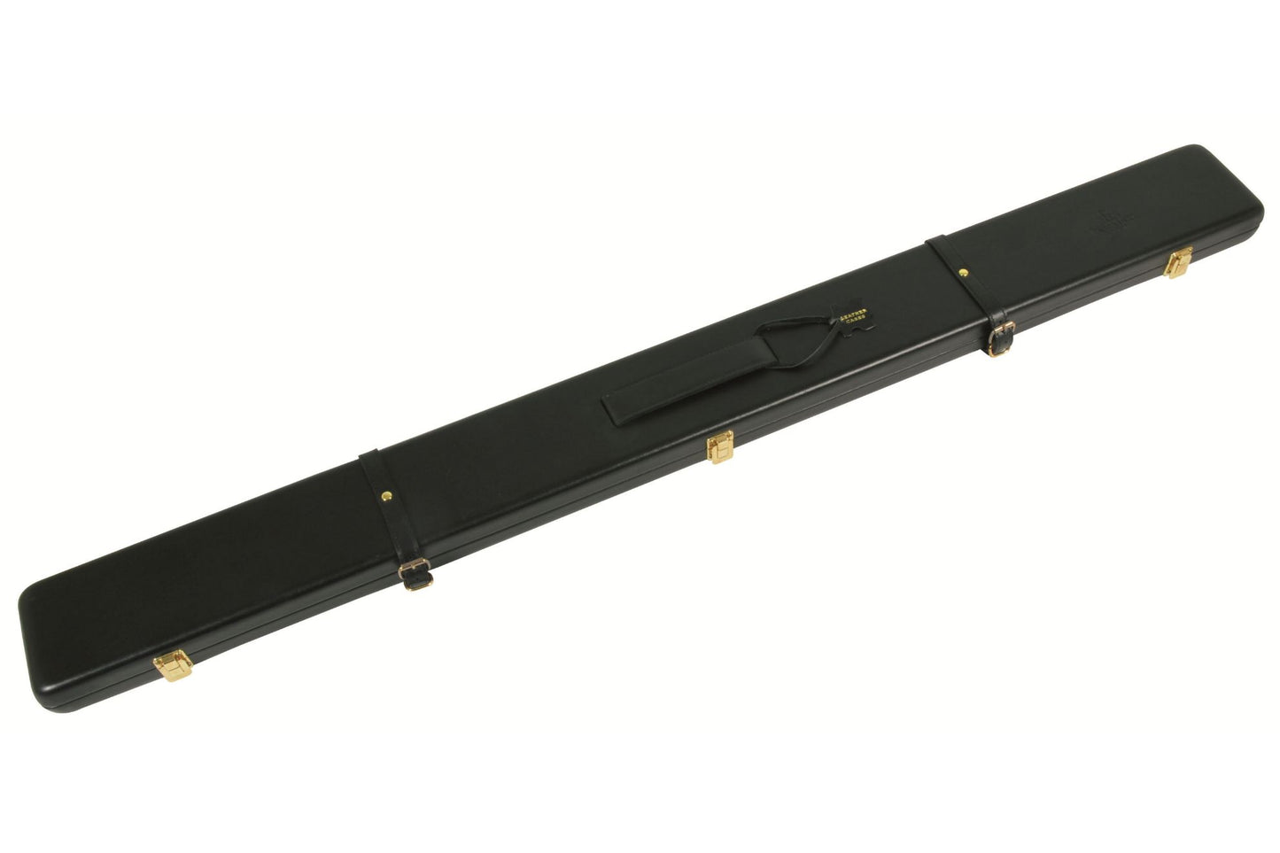 Plain Black - Genuine Leather Case for 3/4 Jointed Cue &amp; Extension