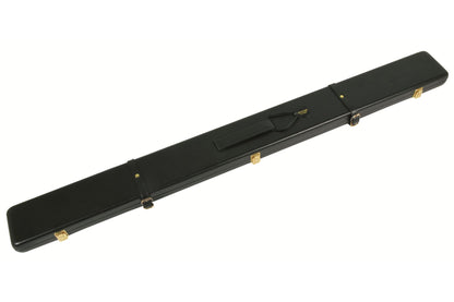 Plain Black - Genuine Leather Case for 3/4 Jointed Cue &amp; Extension