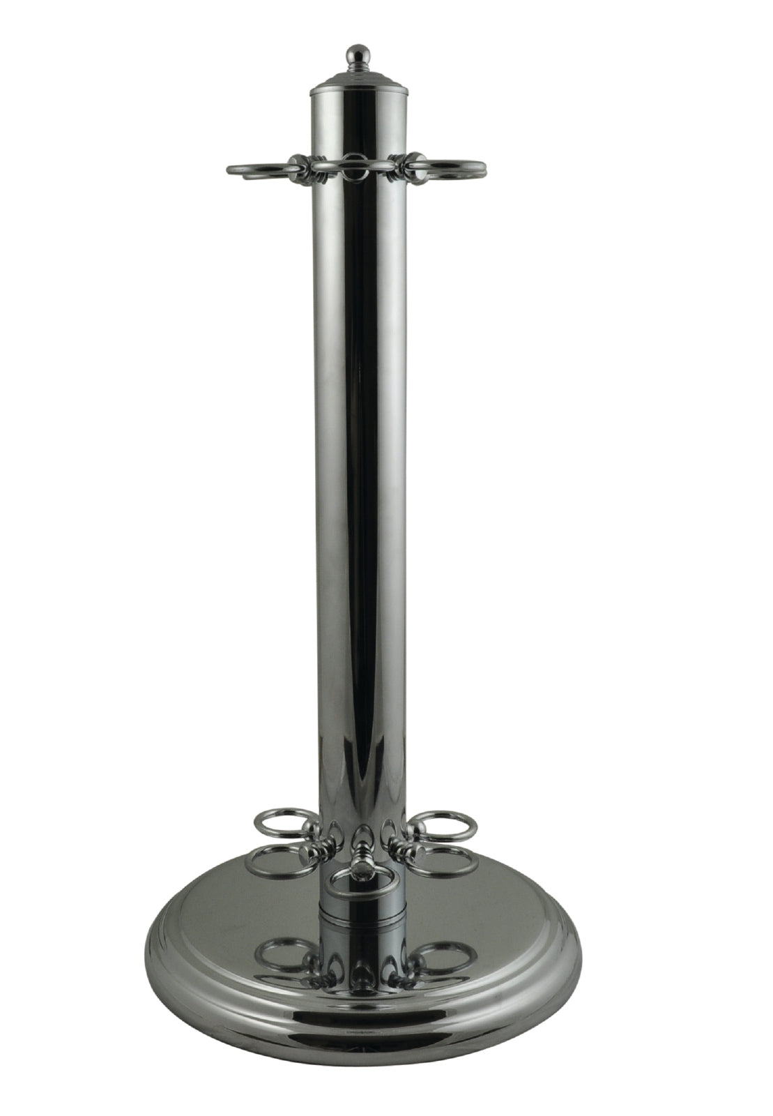 Brassed & Chrome Circular Floor Standing Cue Rack for 6 Cues