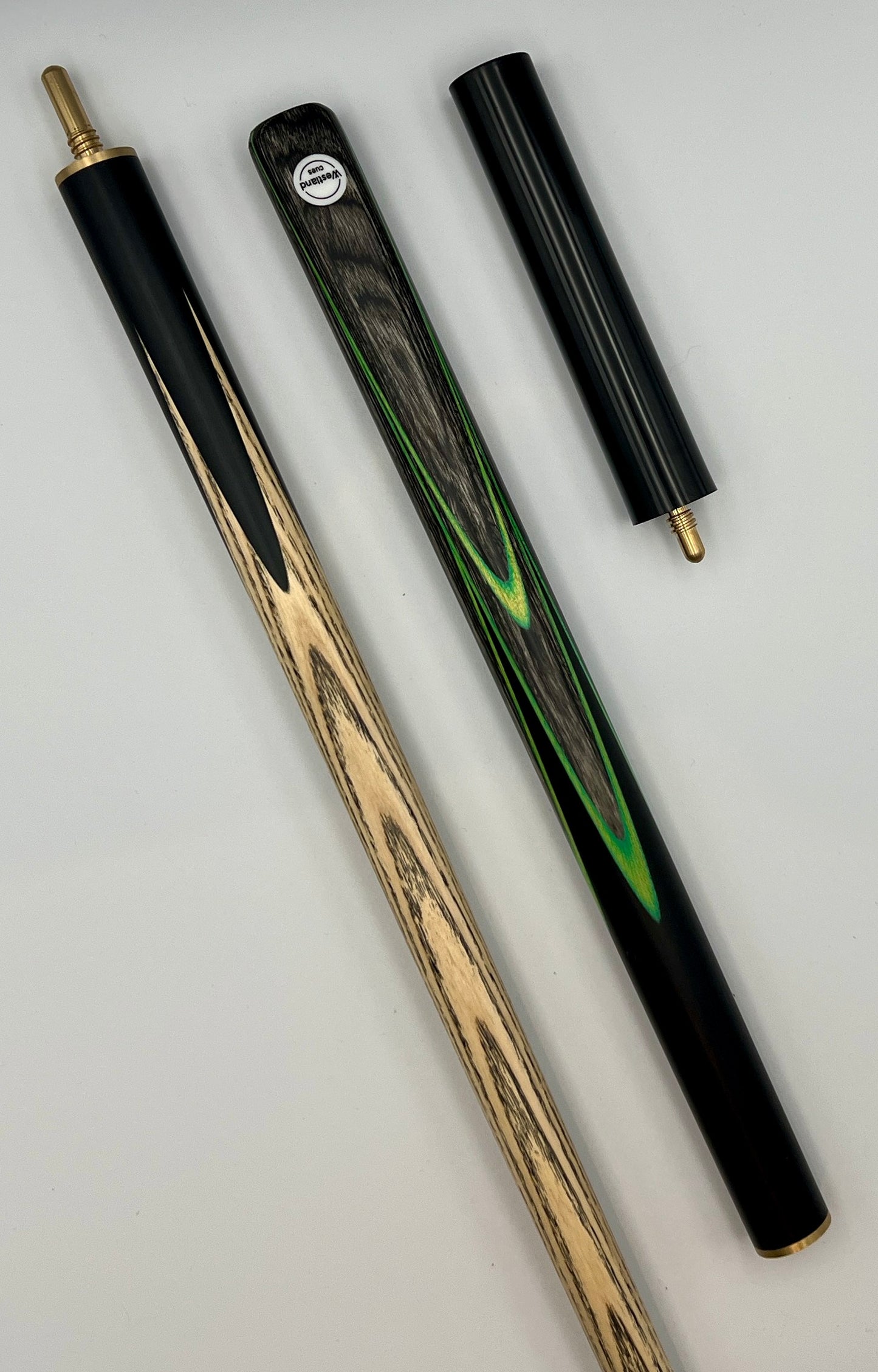 Westland 3/4 Cue & Case Set “Green – Grey Veneer”