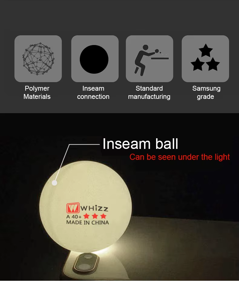 Table Tennis Balls - 3x Star Quality - 40mm - Training Balls (50x Balls)