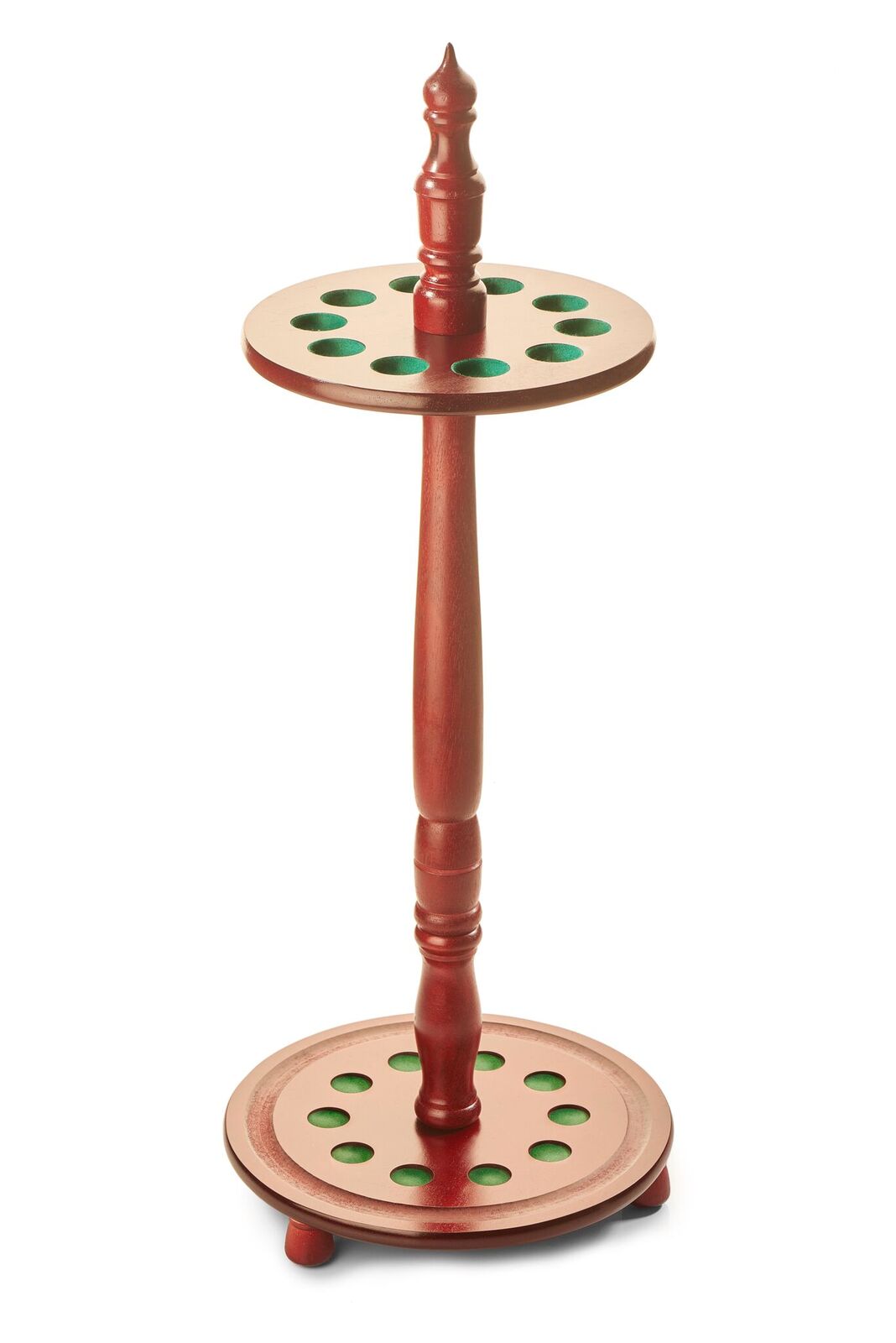 Mahogany Circular Floor Standing Cue Rack for 10 Cues