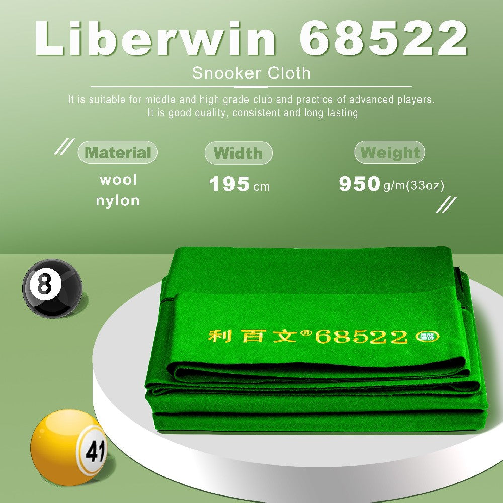 Liber Win 68522 - 12ft Snooker Table Pack Cloth Pack - 2x 12ft Snooker Sets