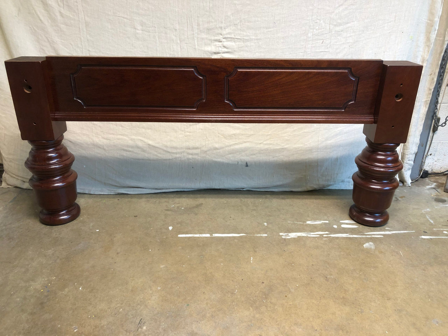 Mahogany Turned Leg Full Size Snooker Table