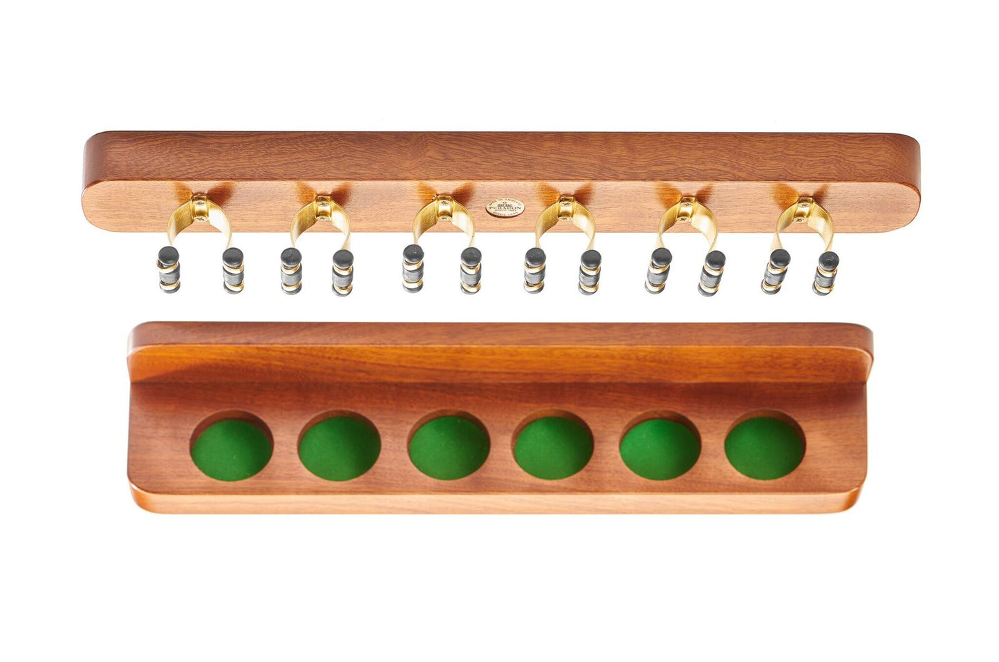 Hardwood Six Clip Cue Racks