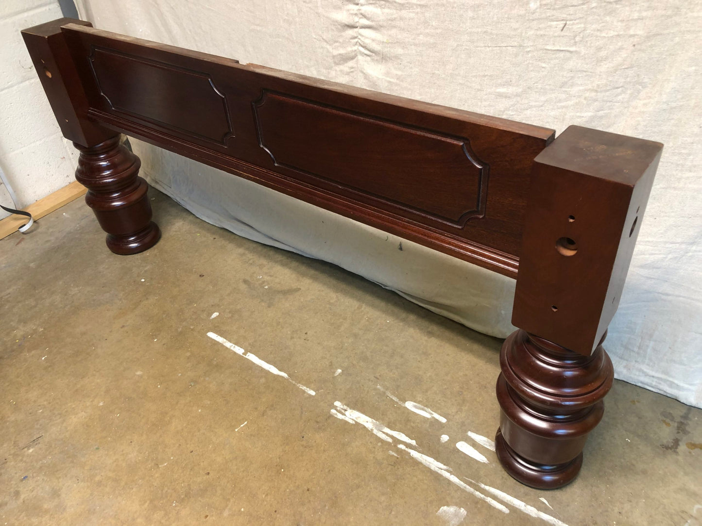 Mahogany Turned Leg Full Size Snooker Table