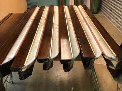 Antique Mahogany Turned Leg 8ft x 4ft Snooker Table