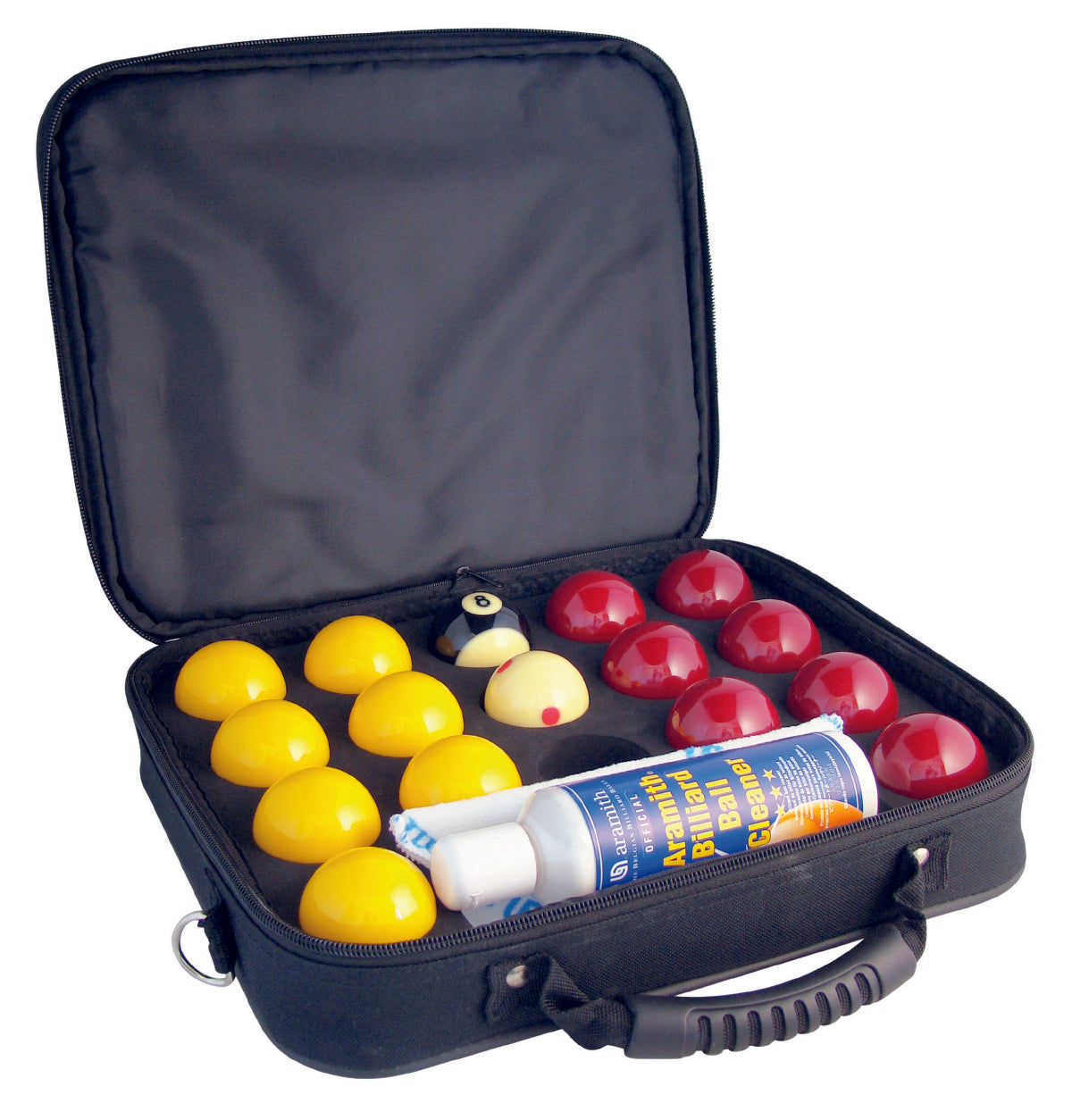 2″ Super Aramith Pro Cup League Pool Balls with Case & Cleaner
